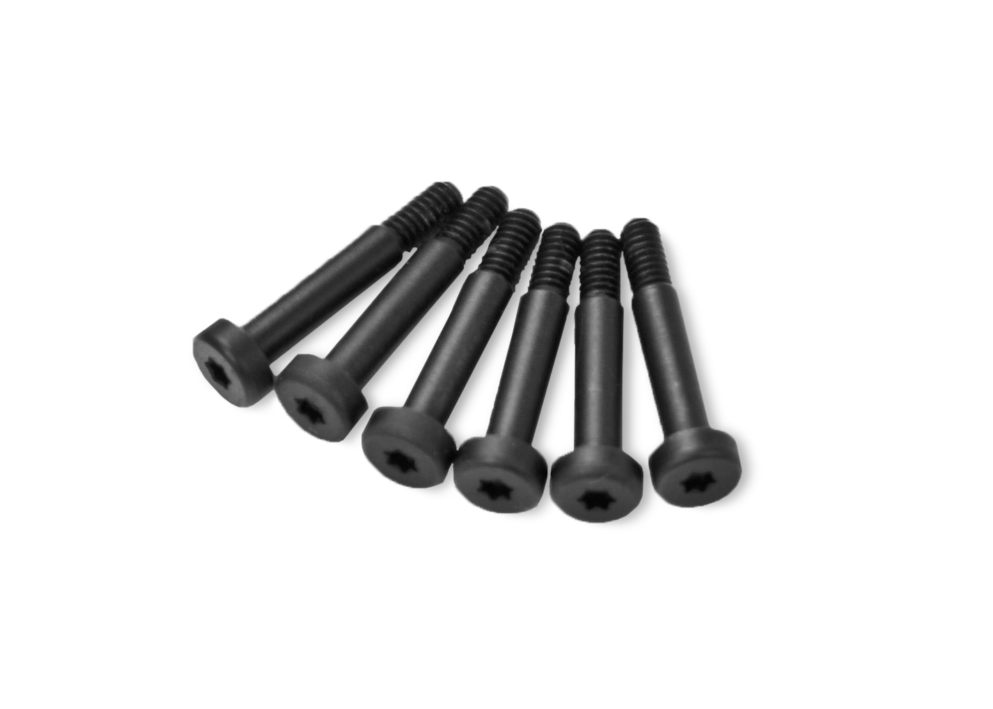 6 black Betty R lens screws